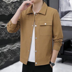 Chaqueta Casual de Diseño para Hombre, Chaqueta Personalizada de Color Sólido, Resistente al Viento, con Solapa, Ropa Holgada de Otoño e Invierno, Nueva Chaqueta para Hombre - Product Image 2