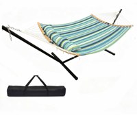 Hamac matelassé confortable avec support, pas besoin d'arbre, parfait pour la détente dans la cour, intérieur, extérieur, chambre, salon, jardin