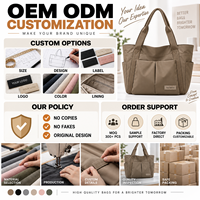 Sac fourre-tout en nylon grande capacité personnalisé pour le travail, les voyages, les courses, multi-poches, léger, durable, sac à main à bandoulière