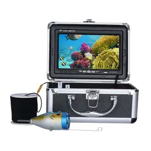 Cámara de pesca subacuática, buscador de peces de 7 pulgadas, 15M, 30M, 50M, 1000TVL, 15 LED blancos + 15 lámparas infrarrojas para hielo/Mar