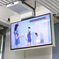 Support de télévision motorisé pour plafond JGST haute performance certifié CE (32-75") avec inclinaison à 105°, mouvement complet, rabattable et élévateur caché pour maison intelligente