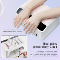 Lampe à ongles UV LED haute puissance 178W pour deux mains, rechargeable avec batterie 28800mAh, lampe IV avec coussin pour les mains pour les ongles