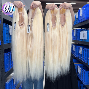 Perruques en cheveux humains 15A originales vietnamiennes, lisses <span class=keywords><strong>613</strong></span>, sans colle, avec dentelle transparente 13x4 13x6, cuticules alignées, vente en gros - Product Image 5