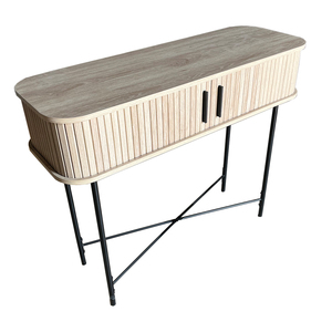 Table <span class=keywords><strong>console</strong></span> moderne en <span class=keywords><strong>bois</strong></span> <span class=keywords><strong>et</strong></span> <span class=keywords><strong>fer</strong></span> pour l'entrée de la maison pour le salon, le hall, l'atelier avec bureau d'ordinateur de style panneau - Product Image 4