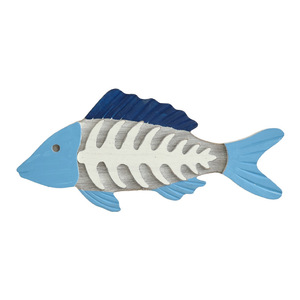 Mediterranean Style 3D Fishbone <b>Wall</b> Hanging Blue White Home <b>Decor</b> For Living Room Entryway Ocean Theme - Product Image 4