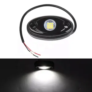 OVOVS Lampu Led Sistem Pencahayaan Otomatis, Lampu Batu Led Underglow Putih Dekorasi Tahan Air IP67 untuk Truk Mini 4X4 ATV UTV