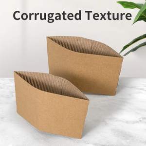 ปลอกกระดาษคราฟท์พิมพ์ลายตามสั่ง เป็นมิตรกับสิ่งแวดล้อม สำหรับแก้วสองชั้น เก็บอุณหภูมิสำหรับเครื่องดื่มร้อนและไวน์ ขายส่ง - Product Image 3