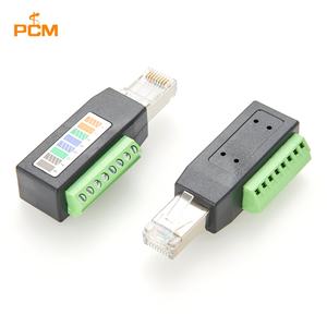 UTP CAT5 RJ45 штекер к 8-контактному адаптеру с винтовым винтом клеммной колодки адаптер, RJ45 паяльный адаптер <span class=keywords><strong>CCTV</strong></span> DVR, совместимый <span class=keywords><strong>Honeywell</strong></span> MPA2 - Product Image 1