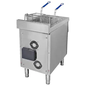 Lestov Double Baskets Commercial Induction Turkey Chicken Fryer For Cafe Bar Restaurant