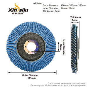 <span class=keywords><strong>Disque</strong></span> à lamelles bleu haute densité de qualité supérieure XINSILU de 4,5 pouces pour meuleuse d'angle, <span class=keywords><strong>disque</strong></span> abrasif flexible en zircone avec revêtement en maille - Product Image 2