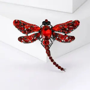 Mode luxe insecte libellule vintage designer broche corsage broche strass vêtements accessoires