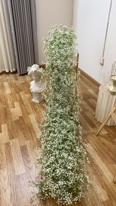 Nouvelle guirlande florale moderne et romantique en soie, style Gypsophile, pour table de <span class=keywords><strong>mariage</strong></span>, arche et décoration murale de fond, avec options d'accentuations roses - Product Image 6