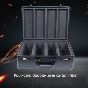 Estuche <span class=keywords><strong>de</strong></span> aluminio personalizado para tarjetas <span class=keywords><strong>Caja</strong></span> <span class=keywords><strong>de</strong></span> almacenamiento <span class=keywords><strong>de</strong></span> fibra <span class=keywords><strong>de</strong></span> carbono <span class=keywords><strong>Caja</strong></span> <span class=keywords><strong>de</strong></span> colección <span class=keywords><strong>de</strong></span> tarjetas deportivas para PSA y <span class=keywords><strong>BGS</strong></span> con asa y cerradura <span class=keywords><strong>de</strong></span> combinación - Product Image 5