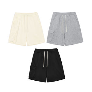 100% coton 400g Sport Shorts hommes Vintage Batik lavé respirant ample taille élastique poches rue décontracté pierre fondu - Product Image 2