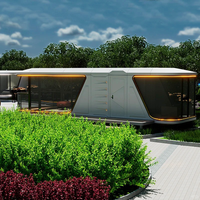 Casa Prefabricada de Acero Ligero Tipo Cápsula Espacial 2026, Panel Sándwich, Estructura de Acero, Moderna, Duradera, Villa/Apartamento de Construcción Rápida