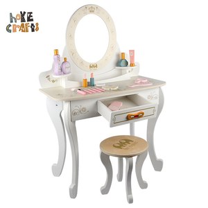 Nouveau produit Jouets d'imitation pour enfants Élégant jouet de simulation de beauté Table à langer <span class=keywords><strong>en</strong></span> <span class=keywords><strong>bois</strong></span> pour petites filles - Product Image 2