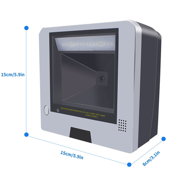 Drive-free Desktop Data Matrics PDF417 2D QR Barcode Reader Auto Sensor Barcode Scanner