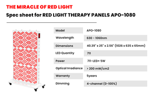 OEM/ODM GLPE Ganzkörper-Rotlichttherapie-Panel APO-1200 für Erholungs- und Wellness-Studios - Product Image 4