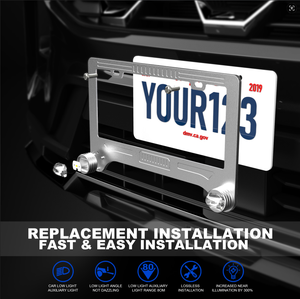 Số tấm khung nóng bán <span class=keywords><strong>LED</strong></span> bóng đèn giấy phép tấm khung xe tấm giấy phép với đèn pha Đèn Sương Mù Phụ kiện xe mới - Product Image 4