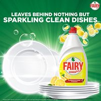 Savon liquide vaisselle Fairy Plus au citron avec une puissance alternative à celle du blanchiment 600ml