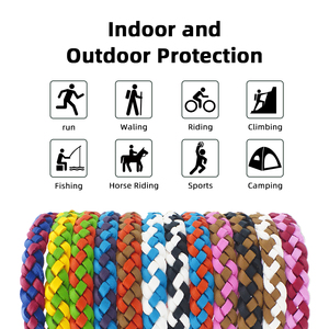 Bracelet Répulsif Naturel à la Citronnelle <span class=keywords><strong>Anti</strong></span>-Moustiques 240H Sans DEET, Bracelet Tressé <span class=keywords><strong>Anti</strong></span>-Moustiques pour le Camping et la Randonnée, Lot de 10 - Product Image 5