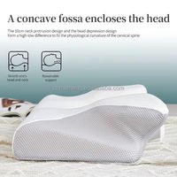 Oreiller ergonomique en mousse à mémoire de forme OEM, soutien de lecture, design ergonomique, aide à ouvrir les voies respiratoires, réduit la fréquence du ronflement et favorise le sommeil
