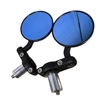 Rétroviseur avant de moto Xmaxvision avec revêtement en poudre, compatible Cafe Racer, en alliage d'aluminium CNC, pour extrémité de guidon, diamètre 10 mm, extension 68 mm