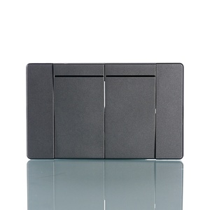 阻燃面板家用灯开关250V 10A中的<span class=keywords><strong>2</strong></span>组1路<span class=keywords><strong>2</strong></span>路南美标准按钮墙壁开关 - Product Image 1