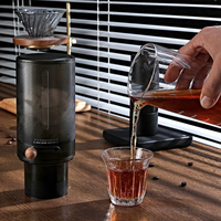 Pembuat Kopi Cold Brew dari Kaca Borosilikat dengan Badan PC, Filter Baja Tahan Karat 304, Pot Tetes Es, Aliran Dapat Diatur, Pembuat Kopi Portabel