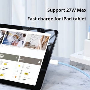 X904 1M 2M 60W Bện Sạc Cáp Loại C Để Loại C Cho iPhone 15 Nhanh Chóng Sạc Cáp Dữ Liệu Cho iPhone 15 Pro Max USB C Cáp - Product Image 3