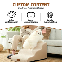 Rampe pour chien en mousse à mémoire de forme écologique Étapes pour chien et chat Escalier pour chien multi-usages personnalisé pour lits avec housse amovible étanche