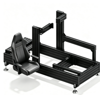 Nouveau style de simulateur de course automobile, simulateur de conduite, cadre en aluminium 40160, profil en aluminium noir 40160, cockpit de simulation de course automobile