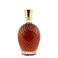 Bouteille de vin en verre cristallin créative 750 ml transparente vide avec bouchon en liège pour dégustation de whisky/vin