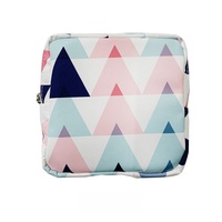 Sac de rangement portable en coton réutilisable et pliable pour serviettes hygiéniques, porte-tampons à fermeture éclair, pochette à monnaie, vente en gros