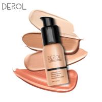 DEROL 30ml couverture complète BB crème fond de teint liquide contrôle de l'huile longue durée dissimuler avec 8 couleurs pour le teint foncé