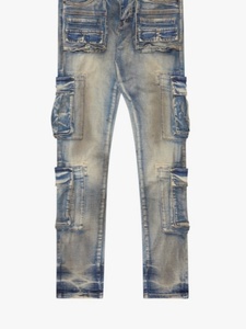 Jeans en denim pour homme HaiYao 2026, sur mesure, de haute qualité, vintage, lavage délavé, coupe skinny, poches, streetwear, hip-hop, OEM ODM, Y2K, coton AM - Product Image 5