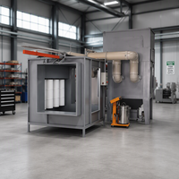 Augmenter la capacité de production : Système de peinture en poudre entièrement automatisé, ligne de fabrication industrielle, cabine de pulvérisation, four de cuisson de la poudre