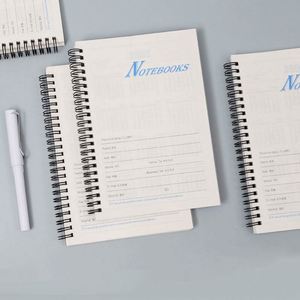 Best Price 100 <b>Sheets</b> PVC Cover Business Style <b>Silk</b> Screen Printed School Writing Book Custom A6 B5 A4 A5 Spiral Notebook for - Product Image 2