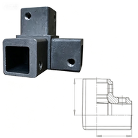 Connecteur d'angle universel réglable en alliage d'aluminium moulé sous pression CNC sur mesure en forme de U pour profil de coffret électrique