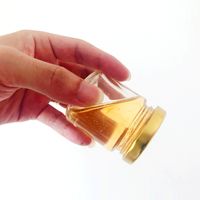 Bocal en verre rond vide avec couvercle métallique transparent pour le stockage du miel, de la confiture et des cornichons