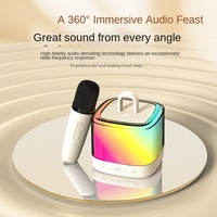 Nouveau pour enceinte karaoké sans fil 5.1 avec éclairage d'ambiance RGB, système portable pour la maison et l'extérieur, doté d'une puissance de sortie de 8W et d'une fente pour carte.