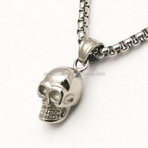 Collar Deportivo Casual con Colgante de Calavera de Acero Inoxidable Barato para Hombre, Chapado en Oro de 18K - Product Image 3