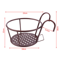 Support de pot de fleurs rond en fer forgé, durable, 3 pièces, montage facile, décoration intérieure (noir), sans capacité de charge