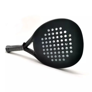 Raquetas de Pádel de fibra de carbono de 18 quilates con logotipo personalizado Material de red de nailon empuñadura EVA-Raqueta de Pádel para deportistas - Product Image 2