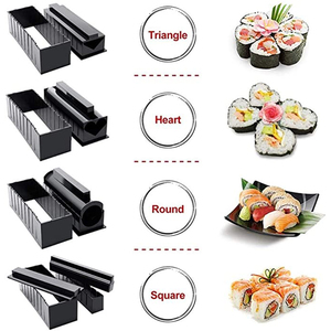 Vendita calda automatica Sushi Kitchen Roll Making Mold Kit 10/11 pezzi Sushi Equipment Set All In One Sushi Bazooka Maker - Product Image 4