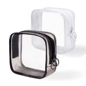 New Coin Jewelry Purse Camping Recyclable Zipper Women Waterproof Pvc <b>Small</b> Mini Toiletry Bag clear - Product Image 1