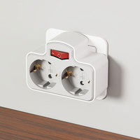 Prise murale électrique Pheiyon Schuko avec interrupteur 2*16A 250V, mise à la terre standard, rapport de test TUV, adaptateur 2 prises pour la maison