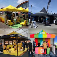 Stand d'exposition 10x10 pieds, tente carrée double couche imperméable, portable, pliable, pour événements extérieurs, chapiteau, salon professionnel, gazebo
