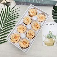 Bunga Mawar Kering Buatan Tangan Warna Pink, Hiasan Bunga untuk DIY Natal, Hari Valentine, Tahan Lama