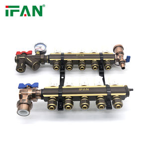 Colector de Distribución de Agua de Acero Inoxidable de Alta Presión IFAN, de 2 a 12 Vías, para Calefacción por <span class=keywords><strong>Suelo</strong></span> <span class=keywords><strong>Radiante</strong></span>, Colectores PEX - Product Image 3